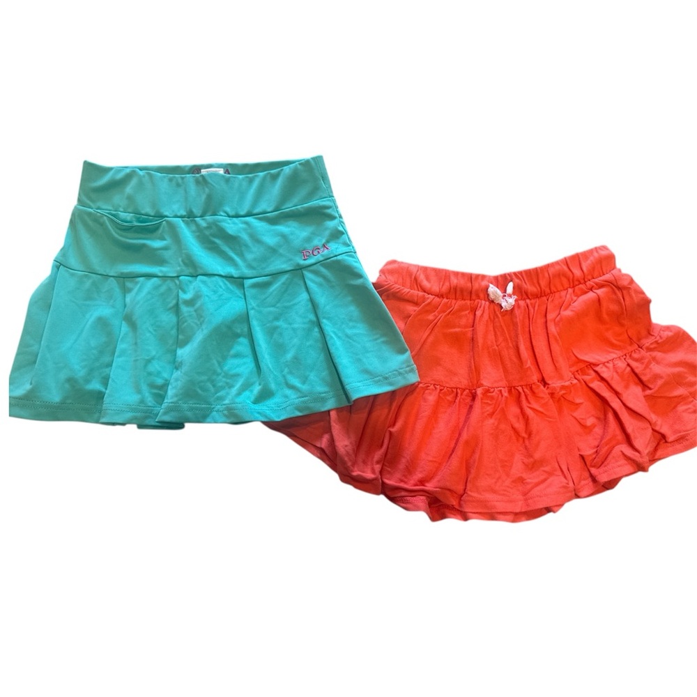 PGA Tour Kids Skirts in Teal Cat and Jack Coral skirt